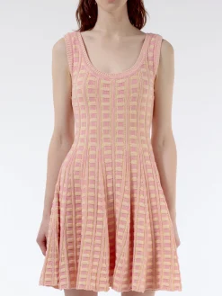Marni - Knit Flared Minidress in Peony