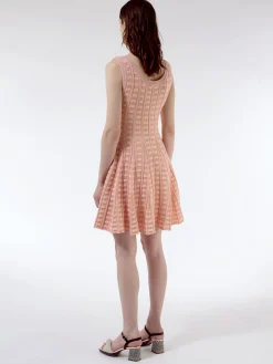 Marni - Knit Flared Minidress in Peony