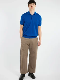 Marni - Polo Shirt with Marni Mending in Bluette