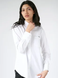 Marni - Poplin Shirt with Marni Mending in Lily White