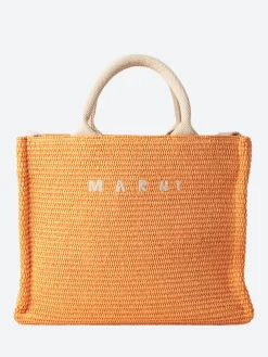 Marni - Small Raffia Basket Tote in Arabesque