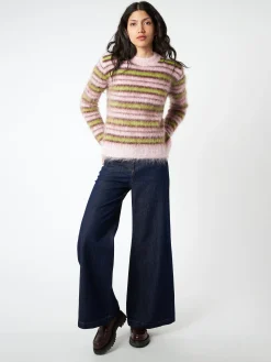Marni - Striped Mohair and Wool Sweater in Quartz