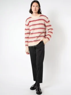 Marni - Striped Mohair Sweater in Tan