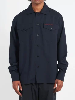 Marni - Tropical Wool Shirt in Blue Black