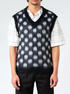 Marni - V Neck Sweater Vest in Black
