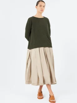 Ma'ry'ya - YPK003 Crewneck with Pocket in Moss Green