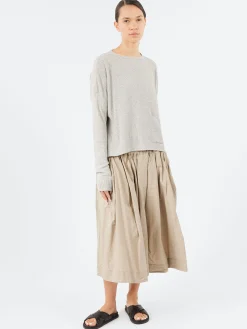 Ma'ry'ya - YPK003 Crewneck with Pocket in Light Grey