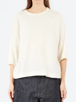 Ma'ry'ya - YPK035 Half Sleeve Crewneck in White