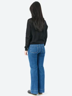 Merz b. Schwanen - CROCHET01 Crochet Pullover in Deep Black