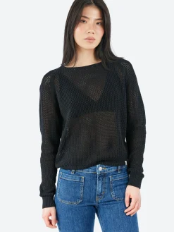 Merz b. Schwanen - CROCHET01 Crochet Pullover in Deep Black