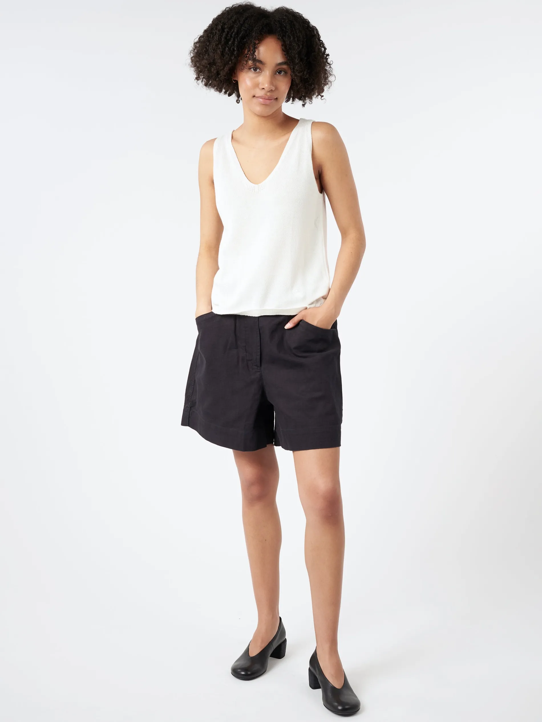 Merz b. Schwanen - Knitted Tank Top in White