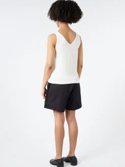 Merz b. Schwanen - Knitted Tank Top in White