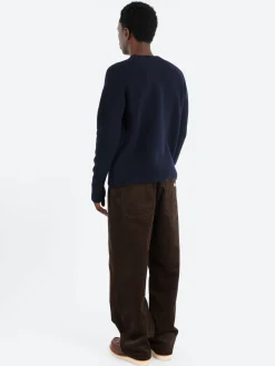 Merz b. Schwanen - LOCC02 Ribbed Pullover in Dark Navy