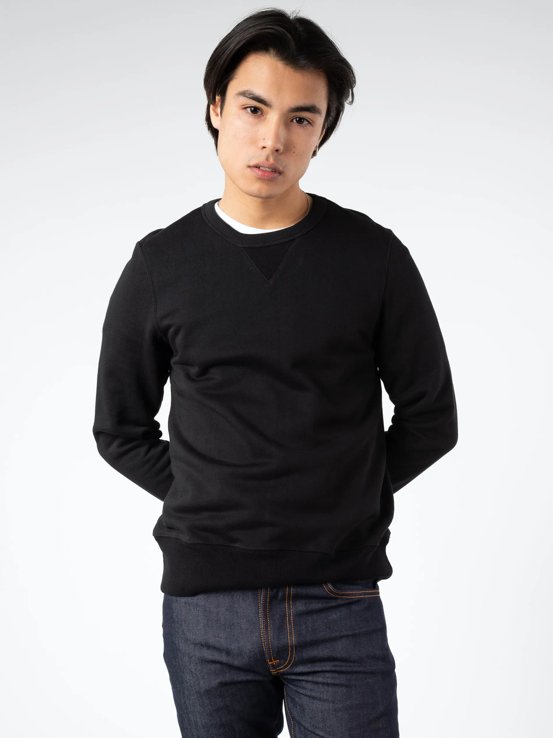 Merz b. Schwanen - Men's Loopwheeled Sweatshirt in Deep Black