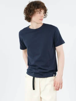 Merz B. Schwanen - Pima T-Shirt in Dark Navy