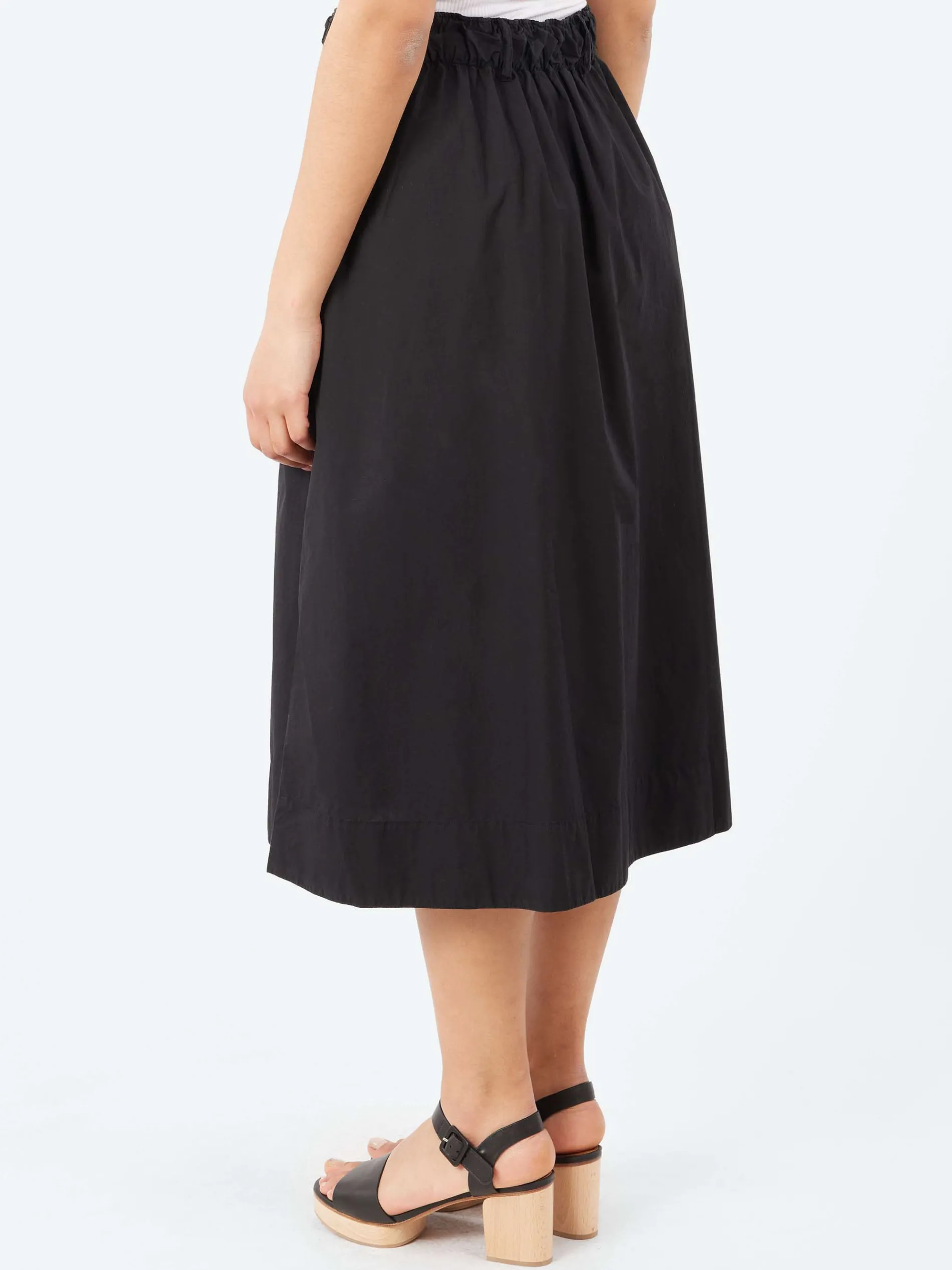 Merz b. Schwanen - SKIRT01 Relaxed Fit Skirt in Deep Black