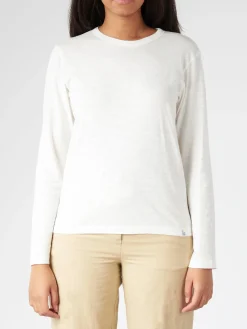 Merz b. Schwanen - Women's Relaxed Longsleeve T-Shirt in White
