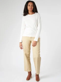 Merz b. Schwanen - Women's Relaxed Longsleeve T-Shirt in White