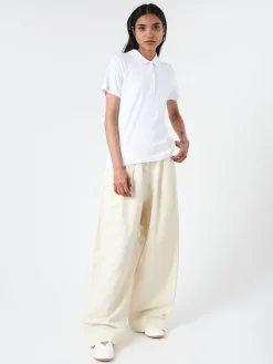 Merz b. Schwanen - Women's Terry Polo Shirt in White