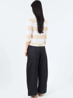 MJ Watson - 2519 3/4 Sweater in Oat and White