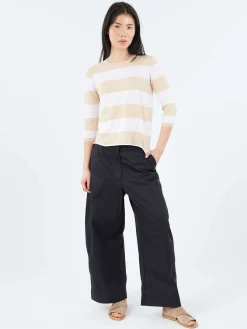 MJ Watson - 2519 3/4 Sweater in Oat and White