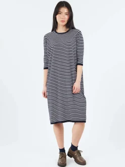 MJ Watson - 2529 Dress in Navy and White