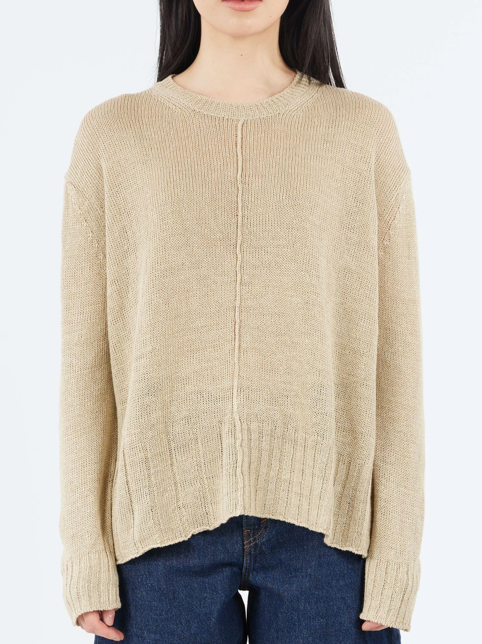 MJ Watson - 2542 Round Neck Pullover in Flax