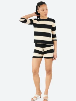 MJ Watson - 2521 Shorts in Black and Oat