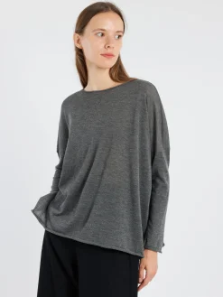 MJ Watson - Boat Neck Pullover in Grey
