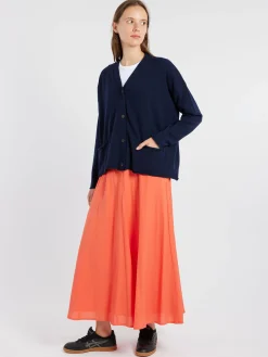 MJ Watson - Cashmere Blend Cardigan in Navy