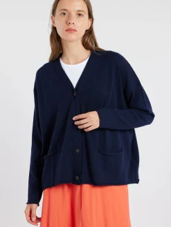 MJ Watson - Cashmere Blend Cardigan in Navy