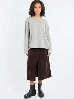 MJ Watson - Cashmere Blend Crewneck in Light Grey