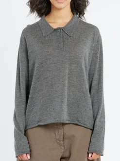 MJ Watson - Cashmere Polo in Grey