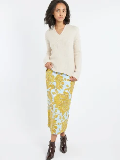 MJ Watson - V-Neck Sweater in Natural