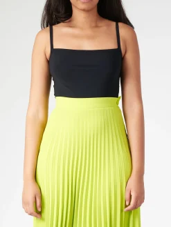 MM6 - Square Neck Bodysuit in Black