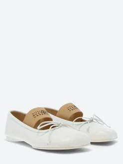MM6 Maison Margiela - Anatomic Numeric Ballerinas in White