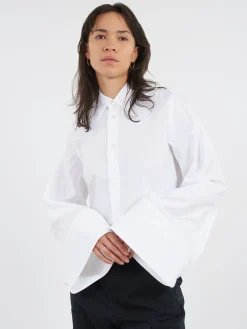 MM6 Maison Margiela - Cotton Poplin Shirt in White