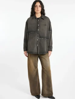 MM6 Maison Margiela - Denim Overshirt in Grey Wolf