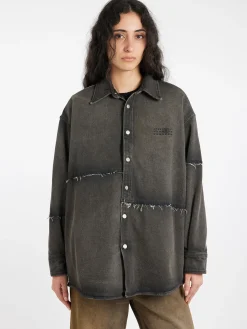 MM6 Maison Margiela - Denim Overshirt in Grey Wolf