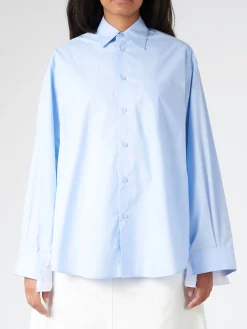 MM6 Maison Margiela - Long Sleeve Shirt in Light Blue
