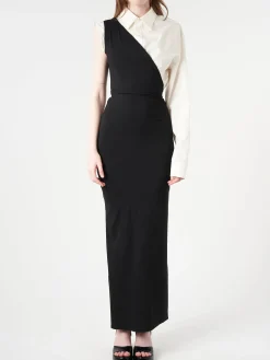 MM6 Maison Margiela - Maxi Dress in Black and Off White