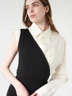 MM6 Maison Margiela - Maxi Dress in Black and Off White