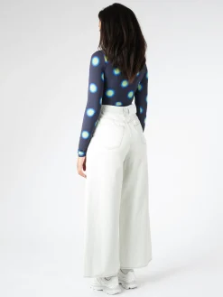 MM6 Maison Margiela - Print Long-Sleeve Bodysuit in Black