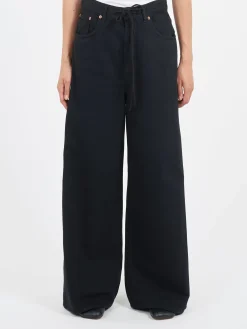 MM6 Maison Margiela - Wide Leg Jeans in Black