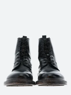 Moma - 65301 Lace Up Boots in Nero Tebe