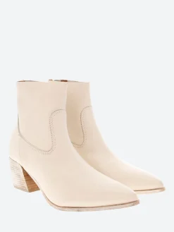 Moma - 1CS113 Ankle Boots in Milk White