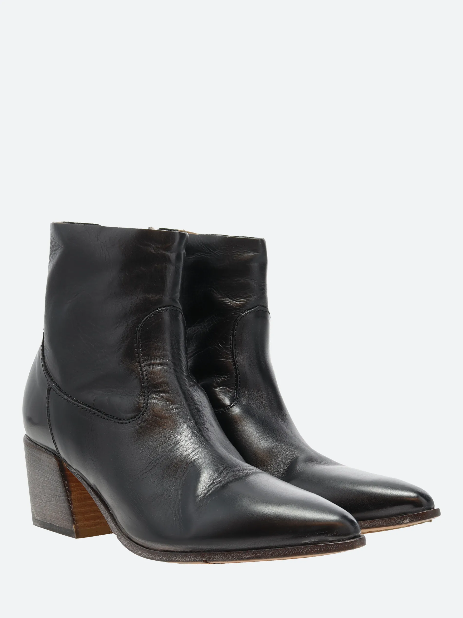 Moma - 1CS113 Ankle Boots in Nero Sombrero