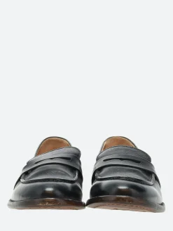 Moma - 1ES026 Leather Loafer in Nero Cusna