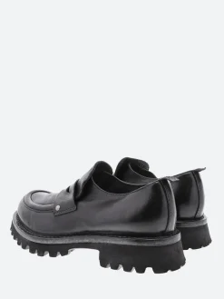 Moma - 1EW143 Penny Loafers in Nero Cusna