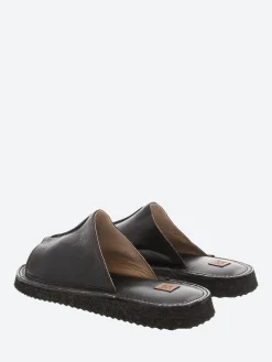 Moma - 1GS334 Slide Sandals in Nero Toscano